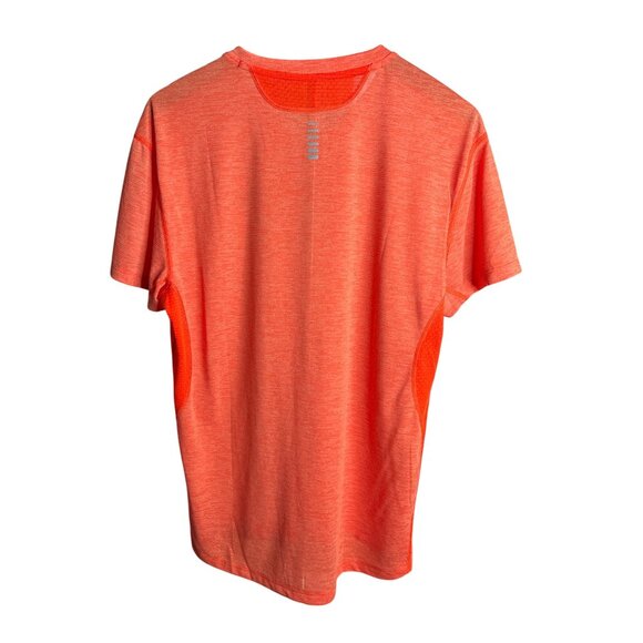 Under Armour Men's Orange Heather Streaker Tee Shirt Fitted Size L - Picture 2 of 5